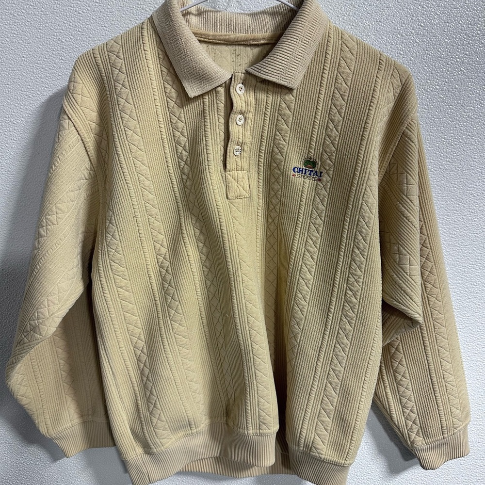 Vintage 80s 90s CHITAI SPORTS Polo Sweatshirt Jumper Pullover - Rare Brand